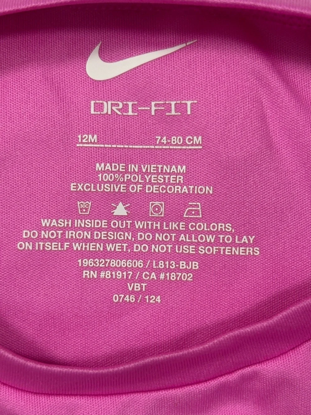 Nike Just Do It Pink Dri-Fit Tee with Blue & Pink Shorts - Picture 9 of 12